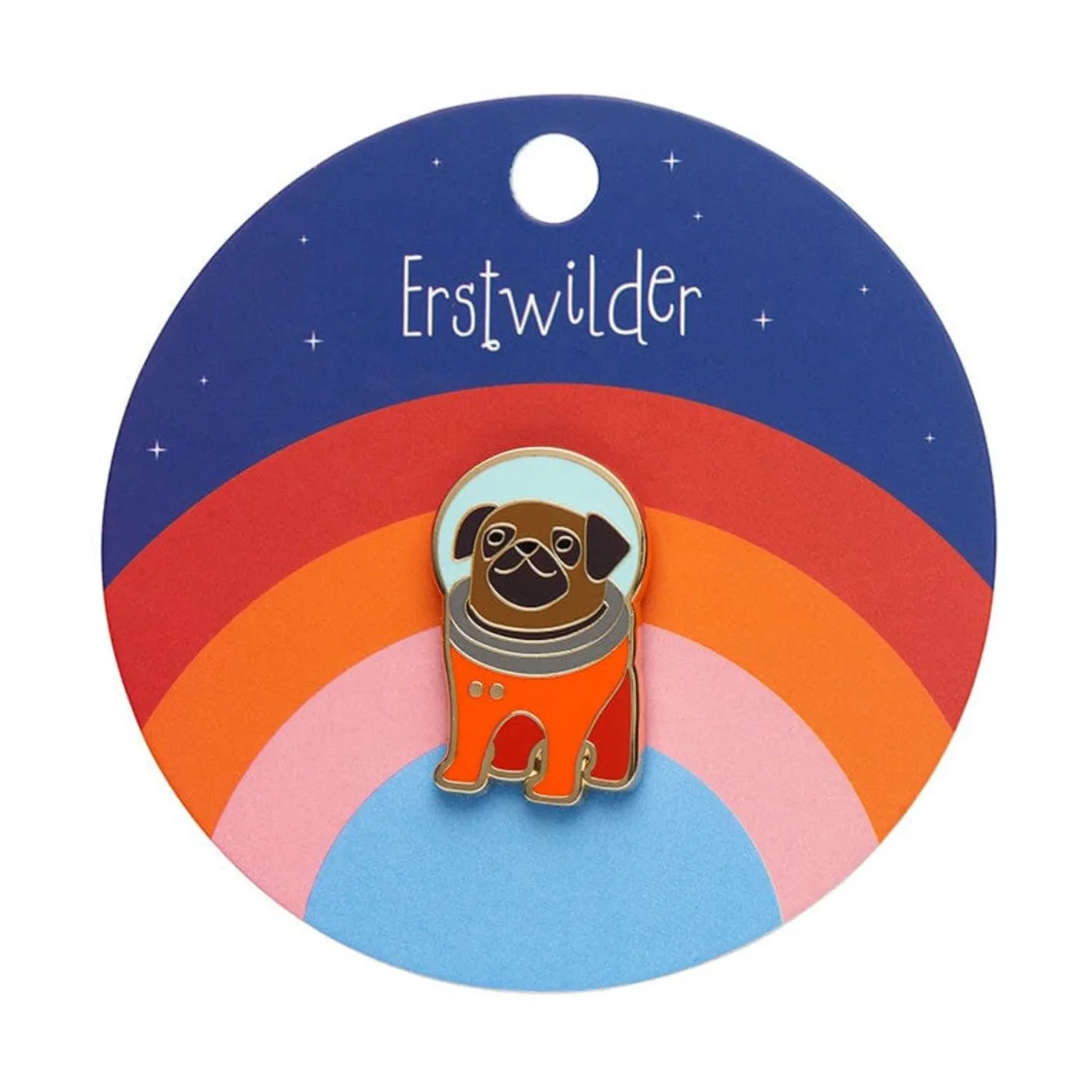 Erstwilder Interplanetary Pug Enamel Pin^ Enamel Pins