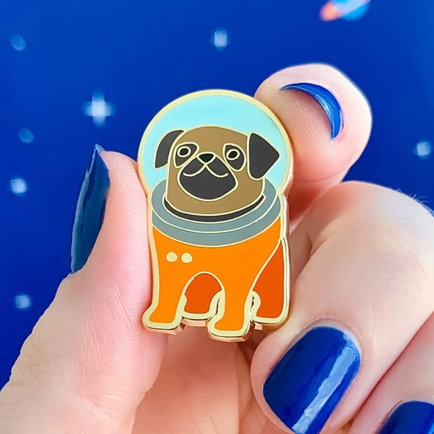 Erstwilder Interplanetary Pug Enamel Pin^ Enamel Pins