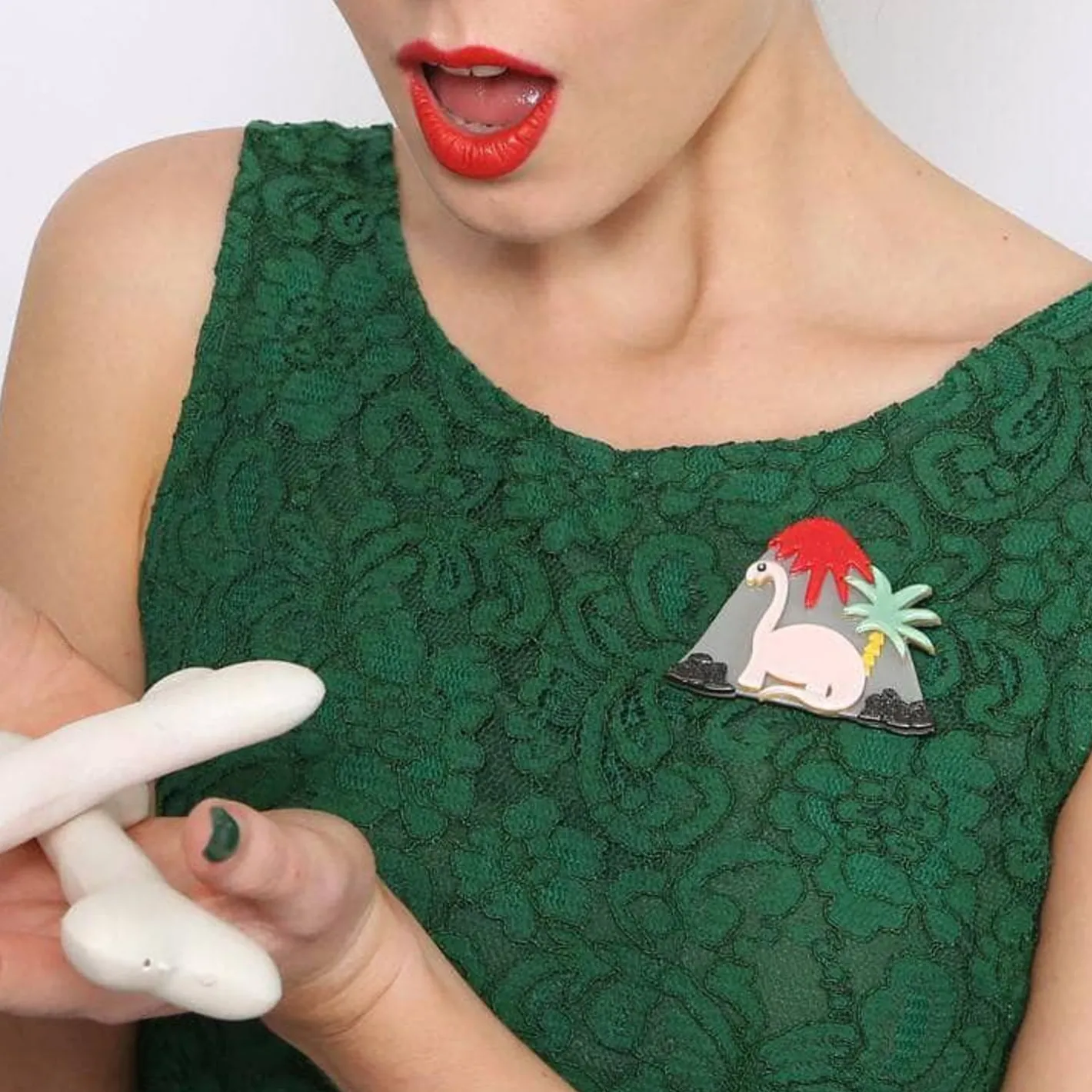 Erstwilder Jurassic Thunder Dinosaur Brooch^ Brooches