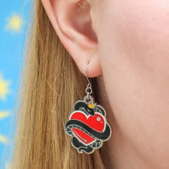 Erstwilder King Of Cobras Enamel Drop Earrings^ Enamel Earrings