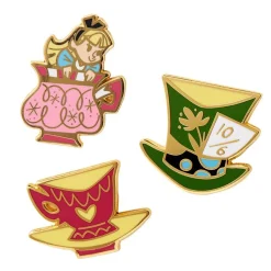 Erstwilder Kitchy Witch Alice'S Wonderland Teaparty Pin Pack - 3 Piece^ Enamel Pins