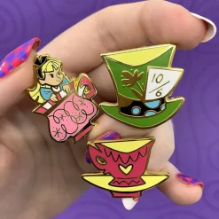 Erstwilder Kitchy Witch Alice'S Wonderland Teaparty Pin Pack - 3 Piece^ Enamel Pins