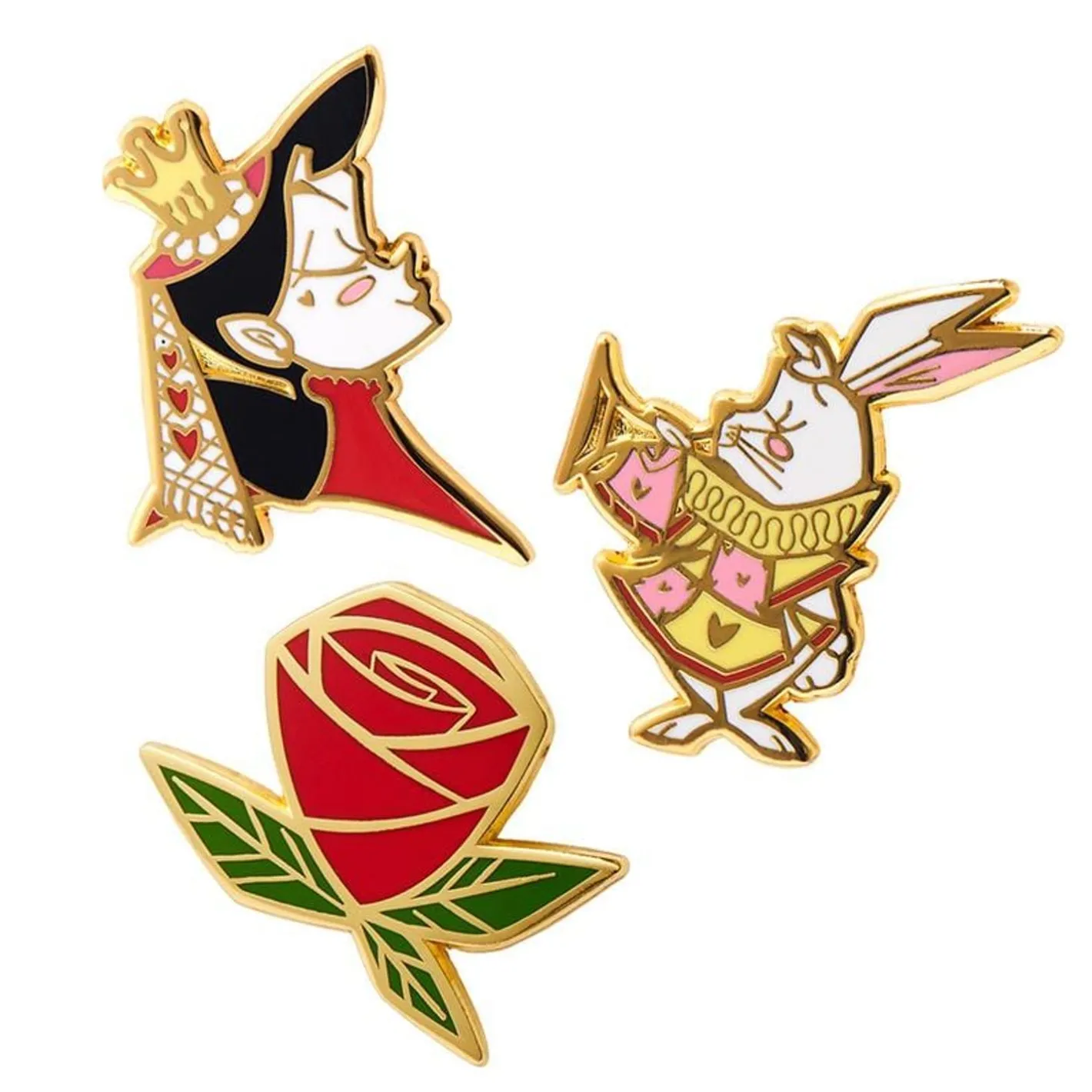 Erstwilder Kitchy Witch Alice'S Wonderland Queen & Roses Pin Pack - 3 Piece^ Enamel Pins