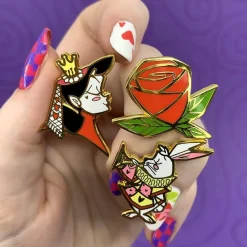 Erstwilder Kitchy Witch Alice'S Wonderland Queen & Roses Pin Pack - 3 Piece^ Enamel Pins