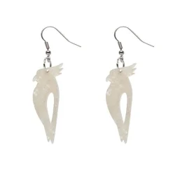 Erstwilder Kookaburra Ripple Glitter Resin Drop Earrings - Cream^ Essential Earrings