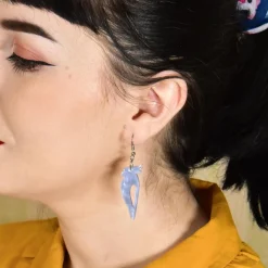 Erstwilder Kookaburra Ripple Resin Drop Earrings - Blue^ Essential Earrings