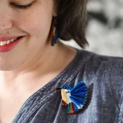 Erstwilder Kyrie Kingfisher Brooch^ Brooches