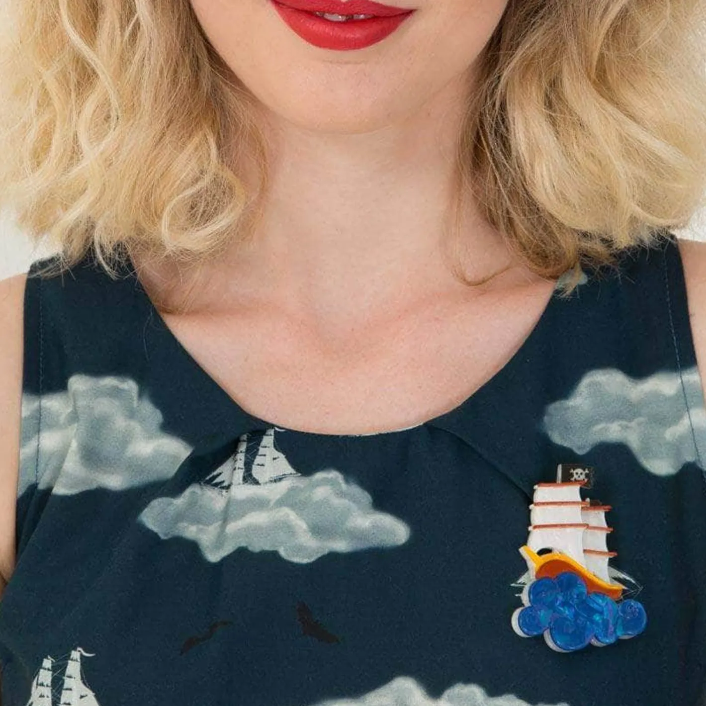 Erstwilder La Concorde Pirate Ship Brooch^ Brooches