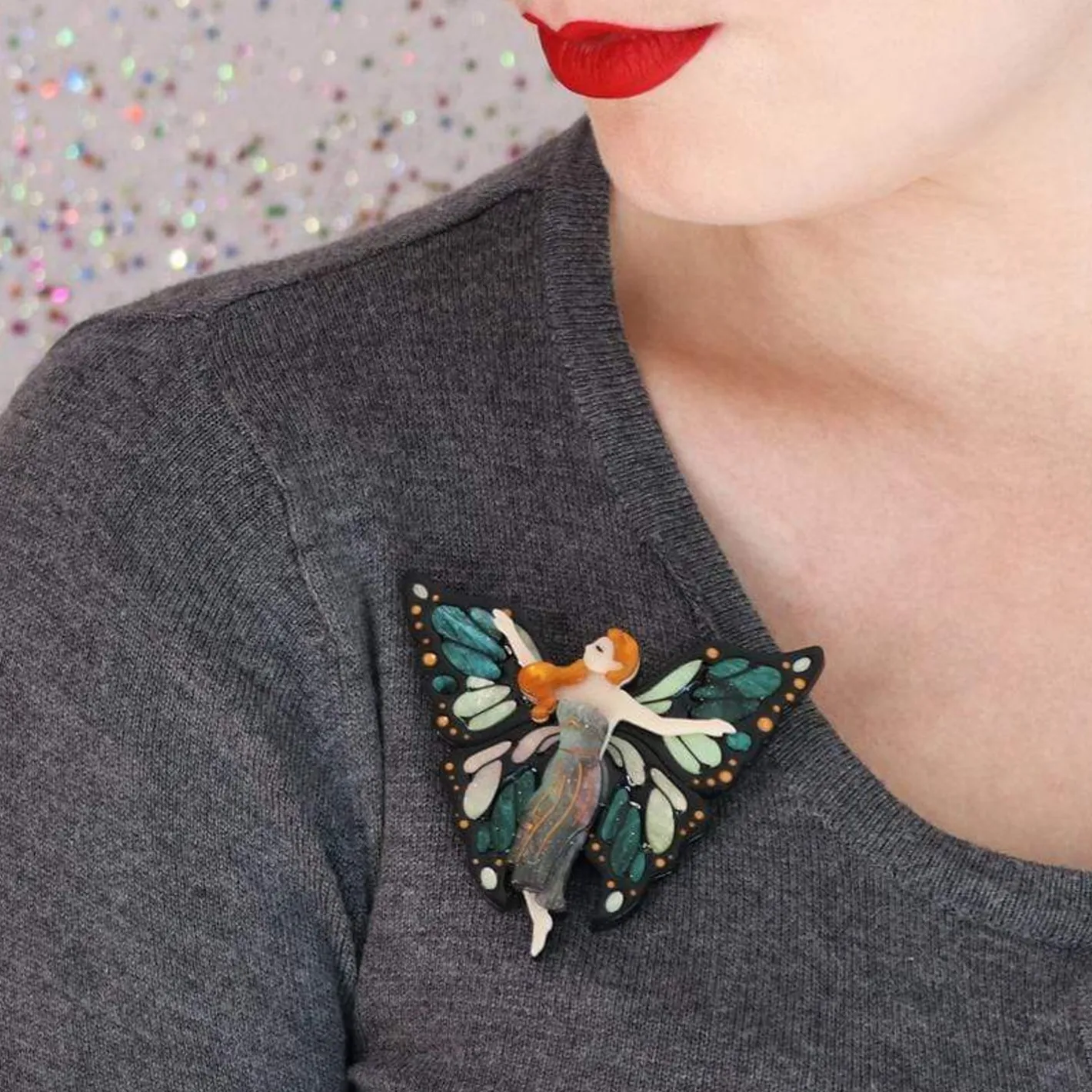Erstwilder La Fee Verte Brooch^ Brooches