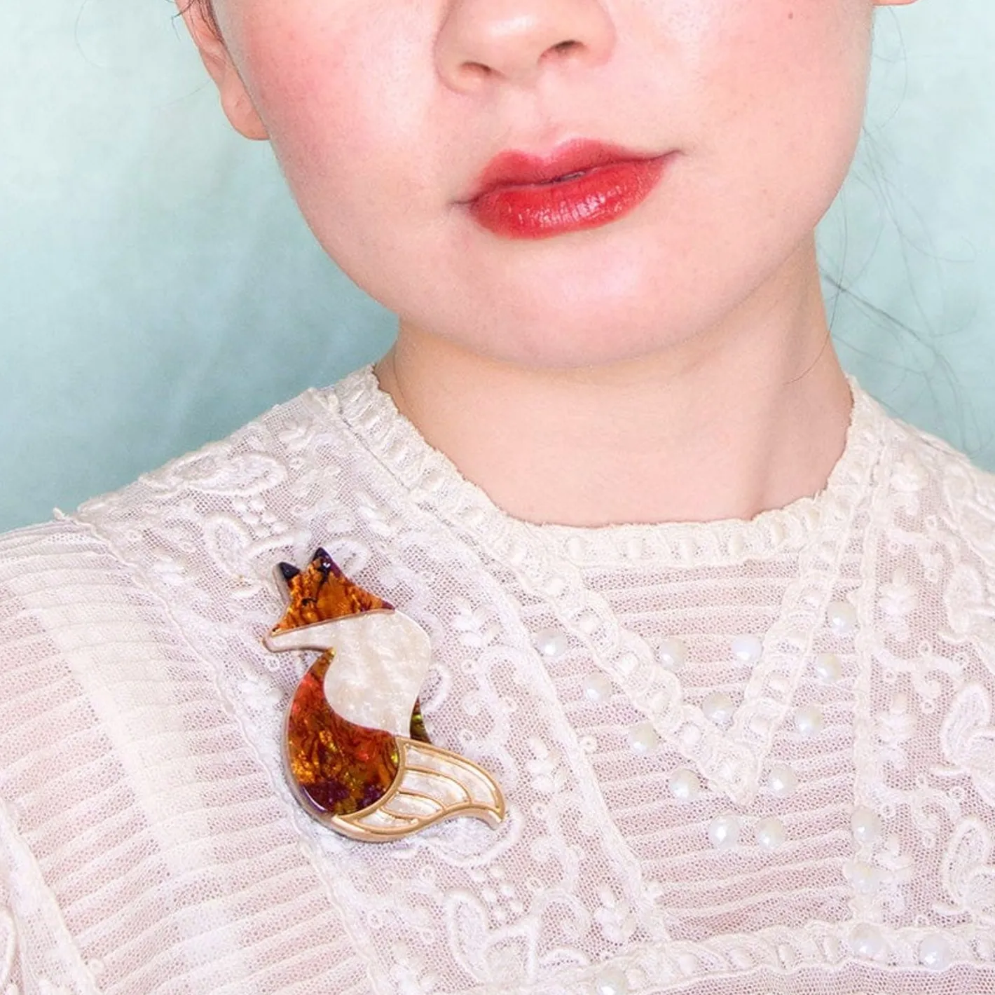 Erstwilder La Formidable Fauve Brooch^ Brooches