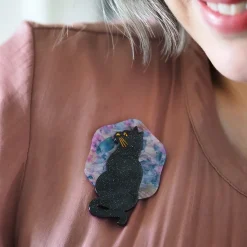 Erstwilder Le Chat Miaule Brooch^ Brooches