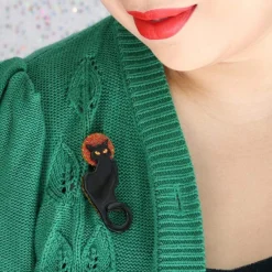 Erstwilder Le Chat Noir Brooch^ Brooches