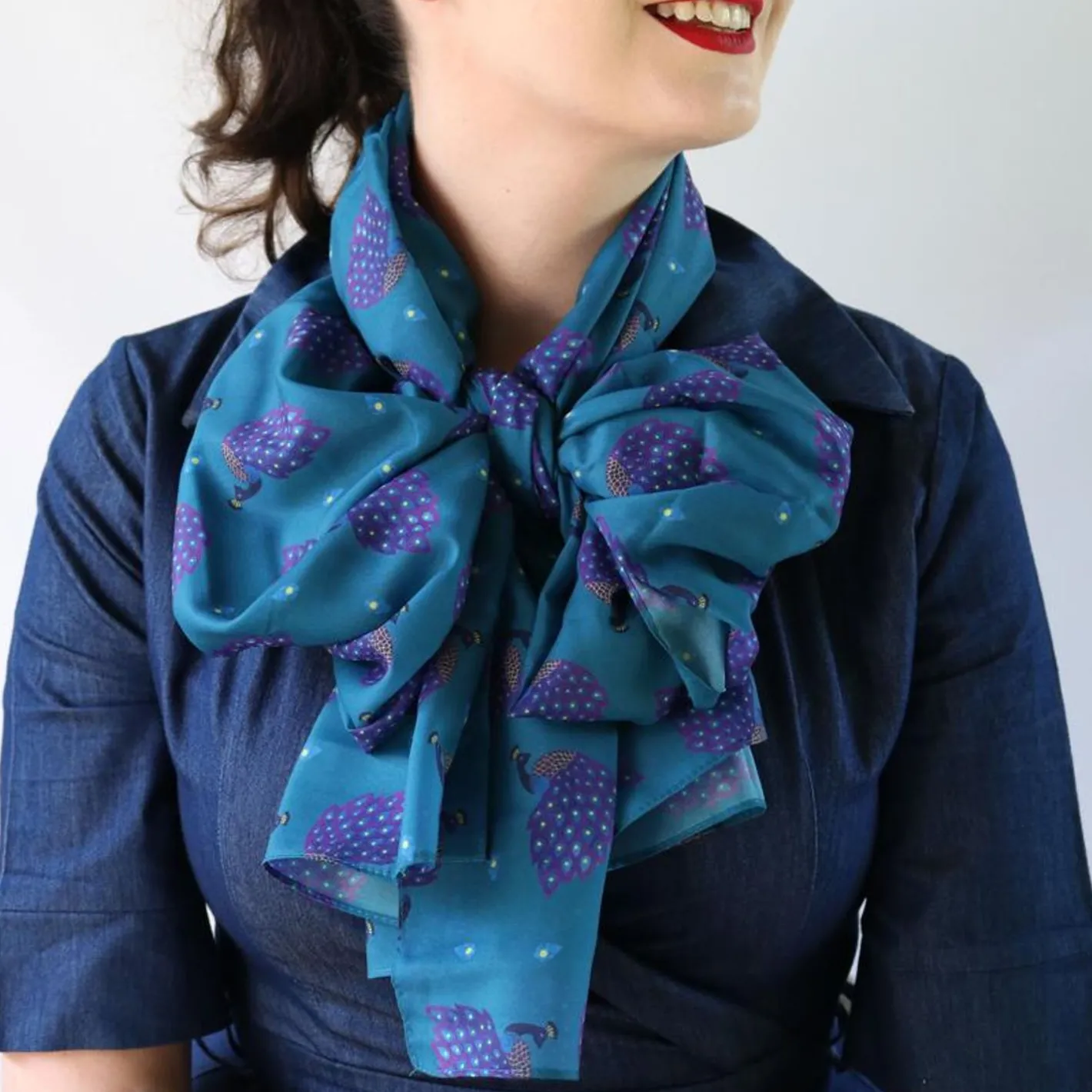Erstwilder Le Peacock Royal Large Neck Scarf^ Scarves