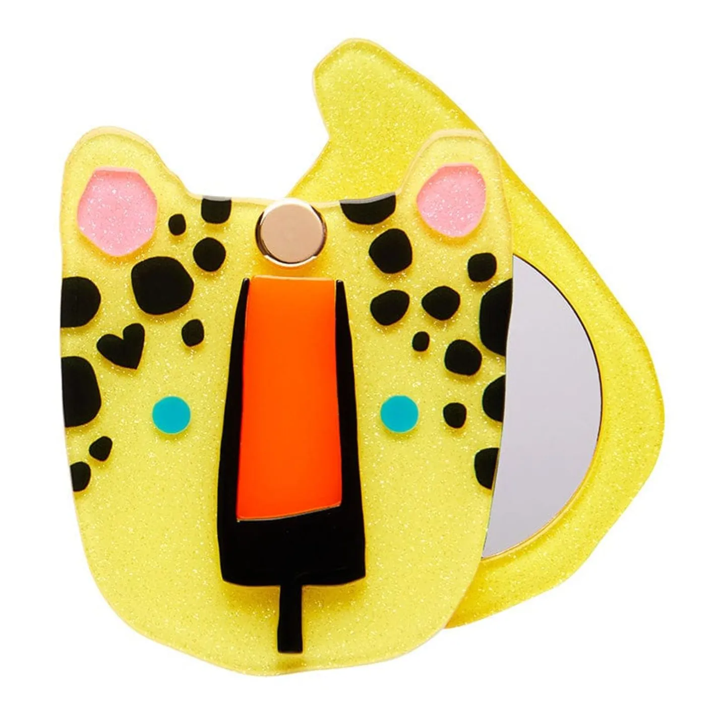 Erstwilder Leo The Leopard Mirror Compact^ Mirror Compacts