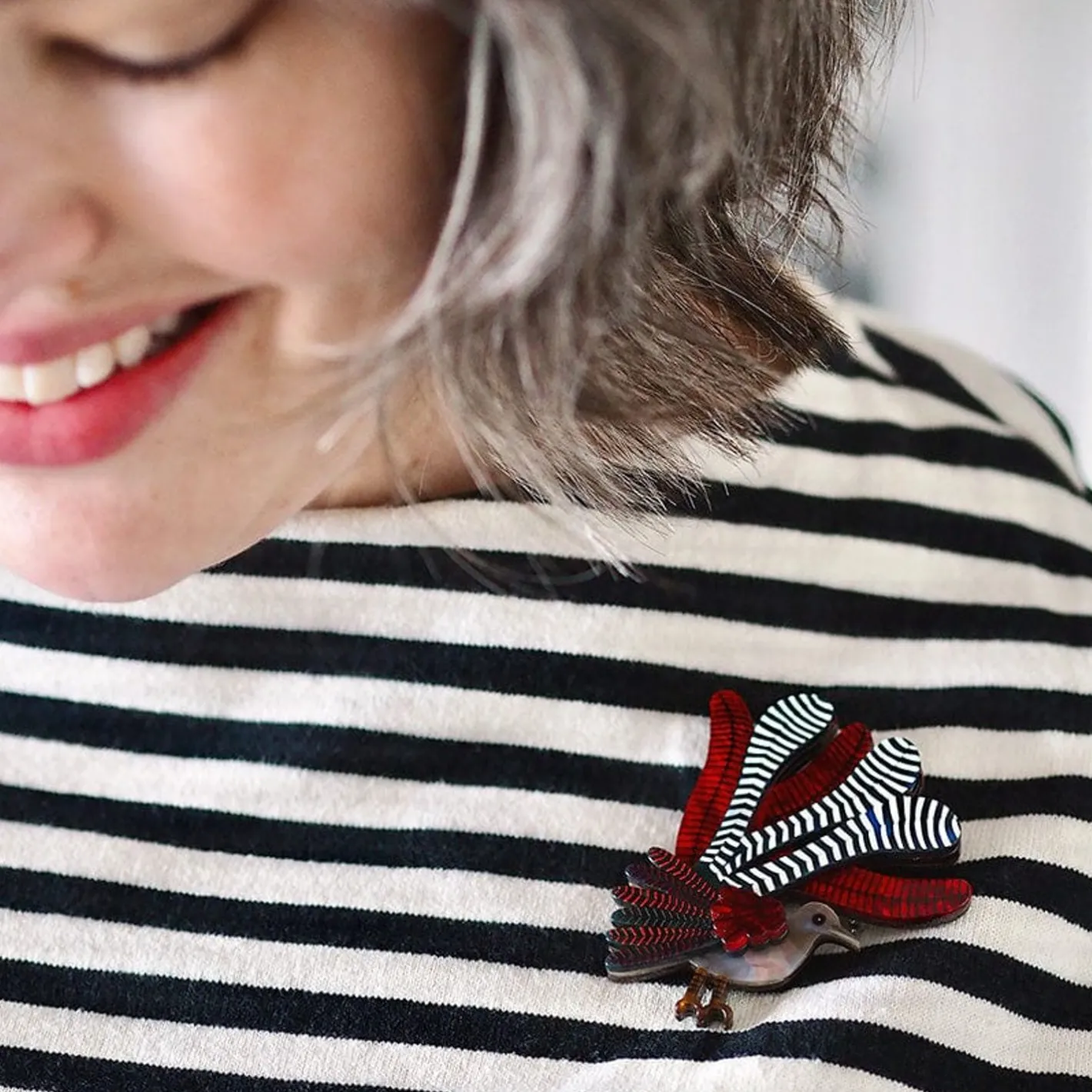 Erstwilder Lilly Lyre Bird Brooch^ Brooches