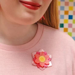 Erstwilder Lotus Rising Brooch^ Brooches