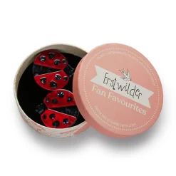 Erstwilder Lou-Lou Ladybug Hair Clips Set - 2 Piece^ Hair Clips & Claws