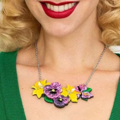 Erstwilder Love-In-Idleness Flower Necklace (Small)^ Necklaces