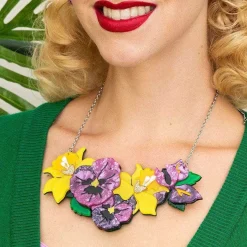 Erstwilder Love-In-Idleness Flower Necklace (Large)^ Necklaces