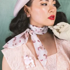 Erstwilder Madame Caniche Head Scarf - White^ Scarves