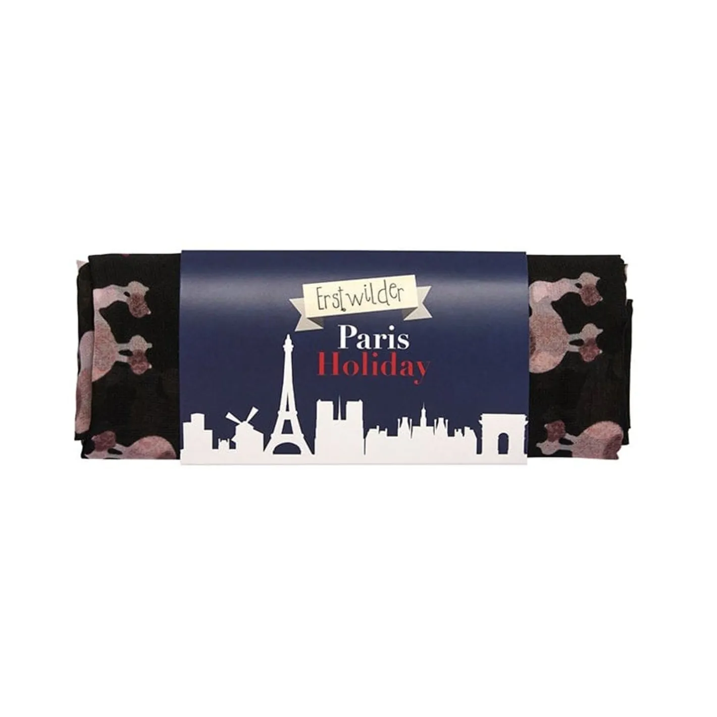 Erstwilder Madame Caniche Large Neck Scarf - Black^ Scarves