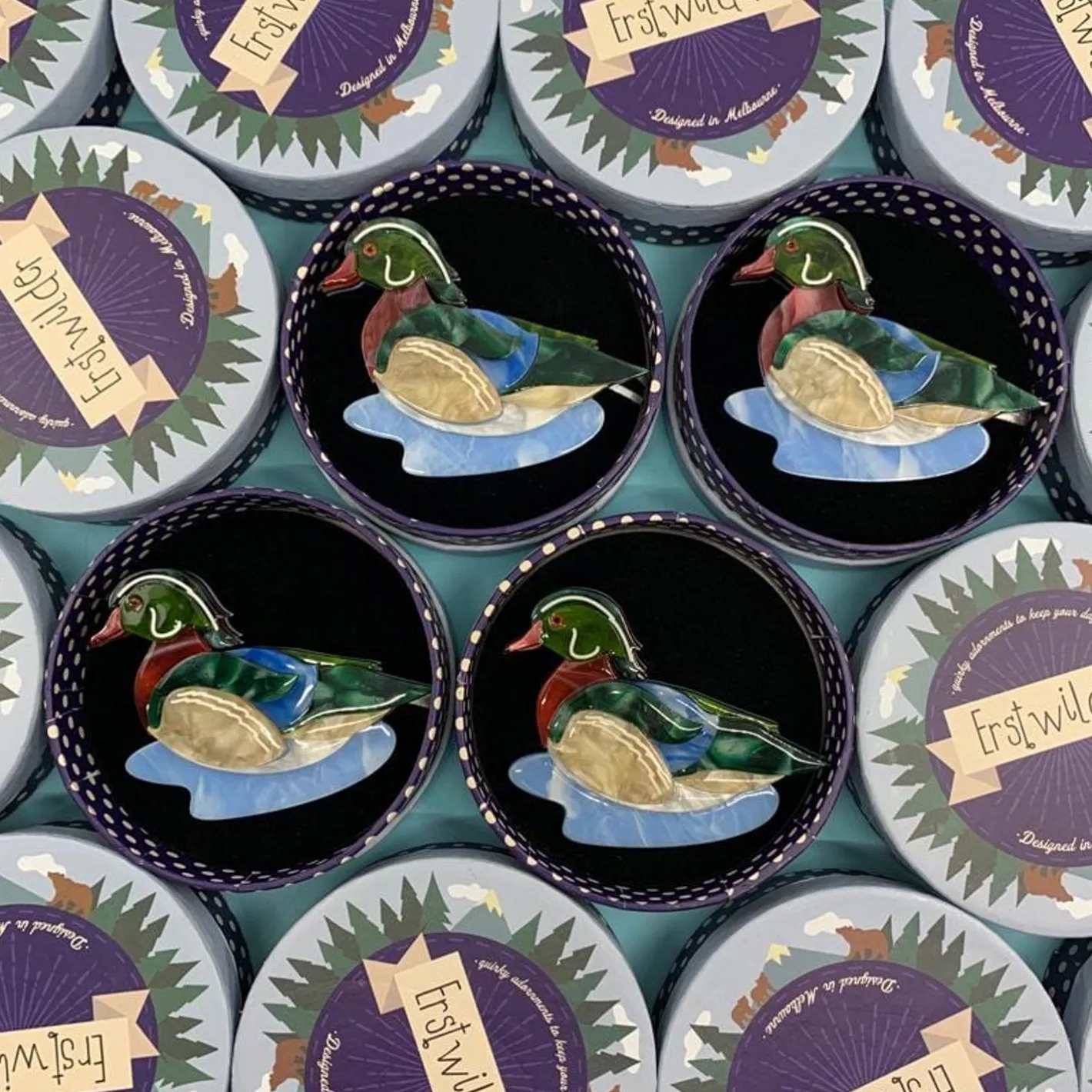 Erstwilder Mallard Ballard Brooch^ Brooches