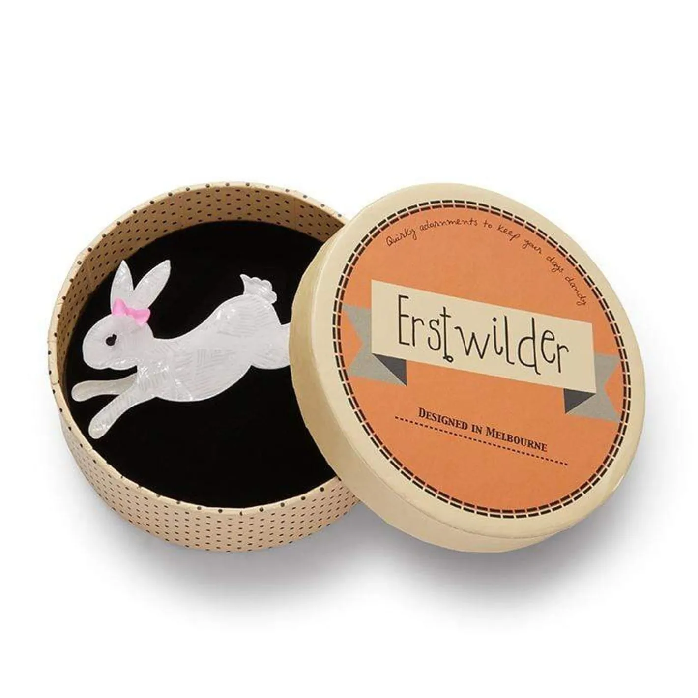 Erstwilder Marshmallow Rabbit Brooch^ Brooches