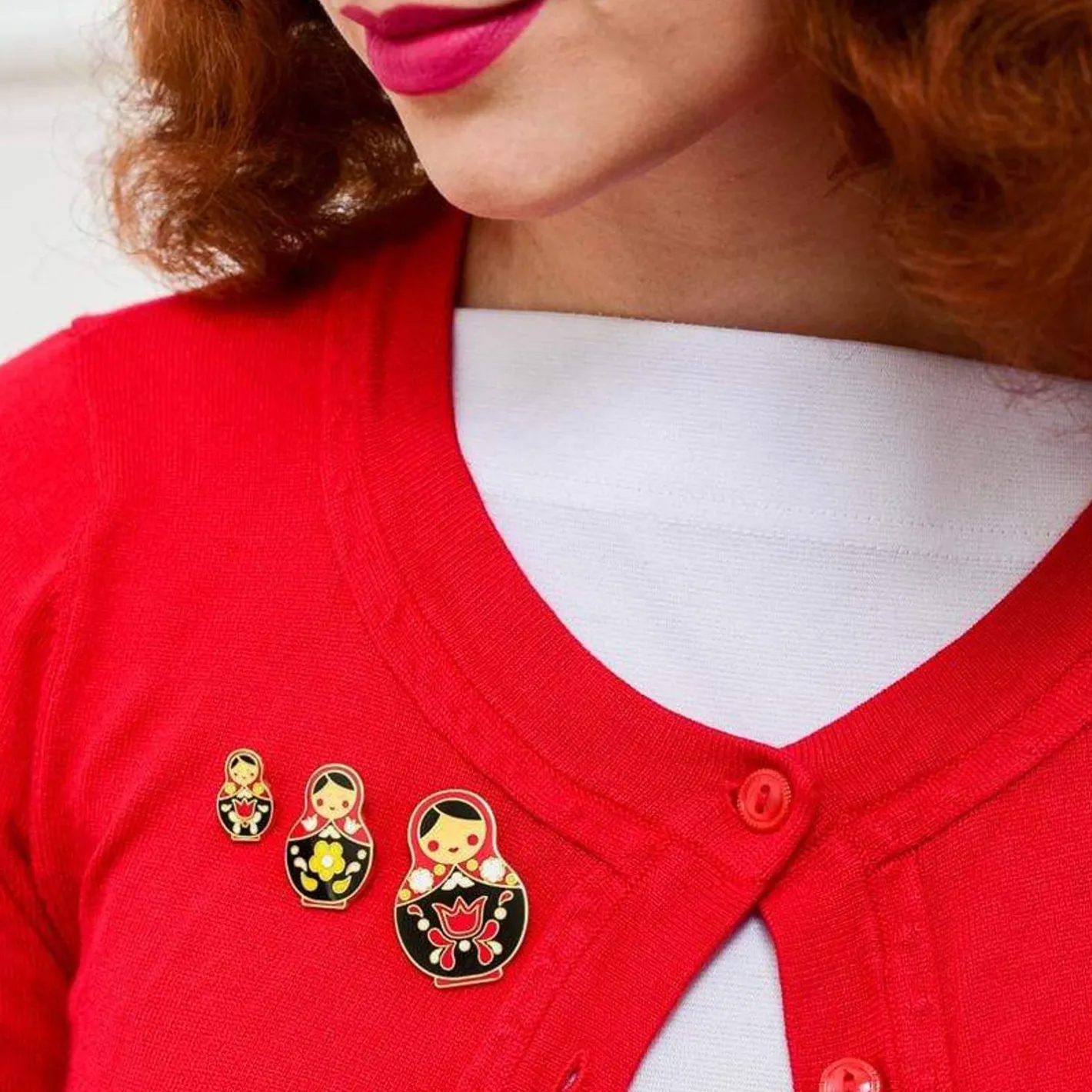 Erstwilder Matryoshka Memories Large Enamel Pin^ Enamel Pins