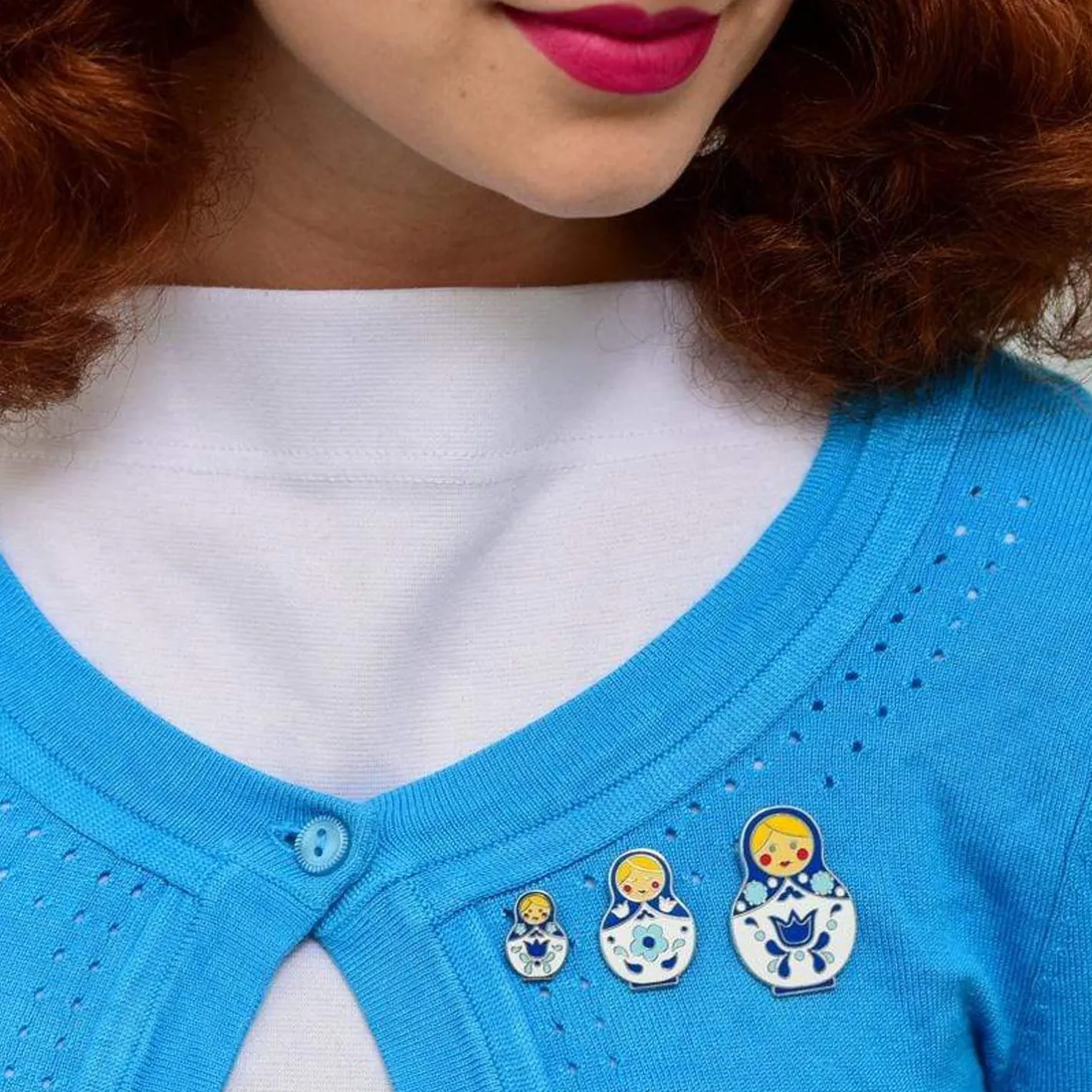 Erstwilder Matryoshka Memories Large Enamel Pin^ Enamel Pins