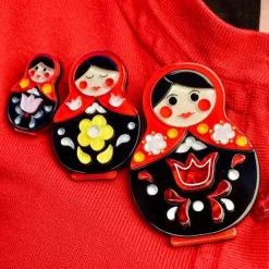 Erstwilder Matryoshka Memories Toy Brooch Set^ Brooches