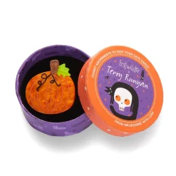 Erstwilder Midnight Magic Pumpkin Mini Brooch^ Brooches