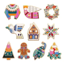 Erstwilder Modern Holiday Enamel Pin Pack - 10 Piece^ Enamel Pins