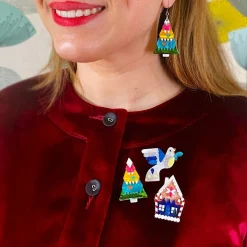 Erstwilder Modern Holiday Mystery Mini Brooch^ Brooches