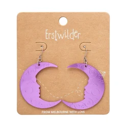 Erstwilder Moon Mirror Drop Earrings - Purple^ Essential Earrings