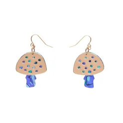 Erstwilder Mushroom Textured Resin Drop Earrings - Blue^ Essential Earrings