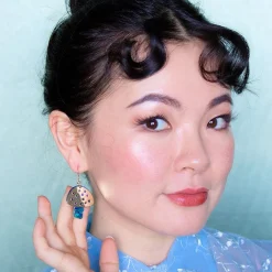 Erstwilder Mushroom Textured Resin Drop Earrings - Blue^ Essential Earrings