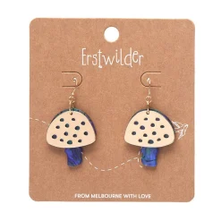 Erstwilder Mushroom Textured Resin Drop Earrings - Blue^ Essential Earrings