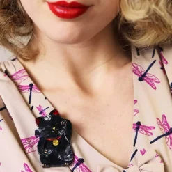 Erstwilder Neko The Beckoner Brooch^ Brooches