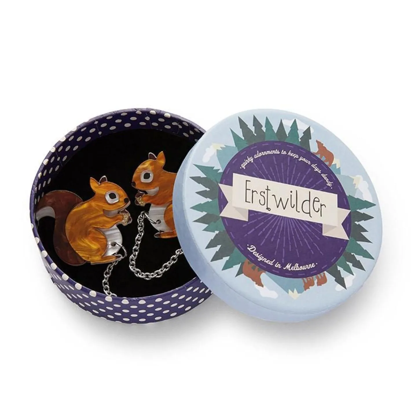 Erstwilder Not Quite A Scurry Cardigan Clips^ Brooches