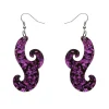 Erstwilder Nouveau Chunky Glitter Resin Drop Earrings - Purple^ Essential Earrings