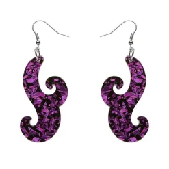 Erstwilder Nouveau Chunky Glitter Resin Drop Earrings - Purple^ Essential Earrings