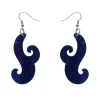 Erstwilder Nouveau Ripple Glitter Resin Drop Earrings - Dark Blue^ Essential Earrings