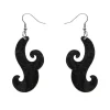 Erstwilder Nouveau Ripple Glitter Resin Drop Earrings - Black^ Essential Earrings