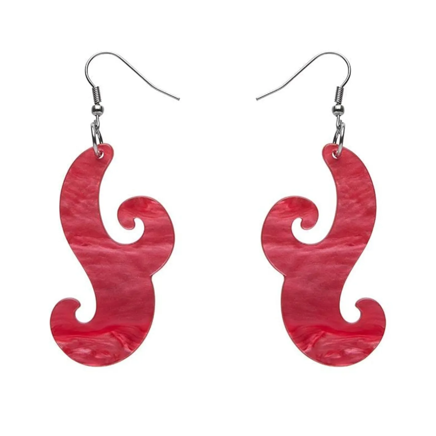 Erstwilder Nouveau Ripple Resin Drop Earrings - Pink^ Essential Earrings