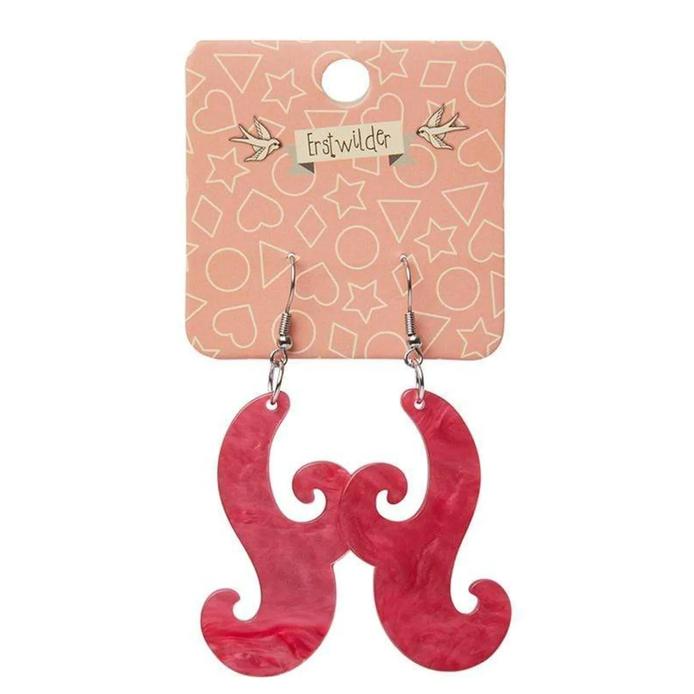Erstwilder Nouveau Ripple Resin Drop Earrings - Pink^ Essential Earrings