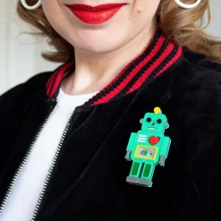 Erstwilder Nuts And Bolts Robot Brooch^ Brooches