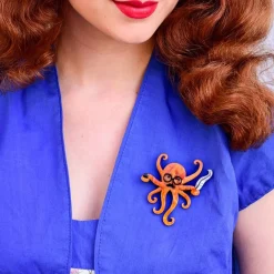 Erstwilder Octavious The Octo-Scribe Brooch^ Brooches
