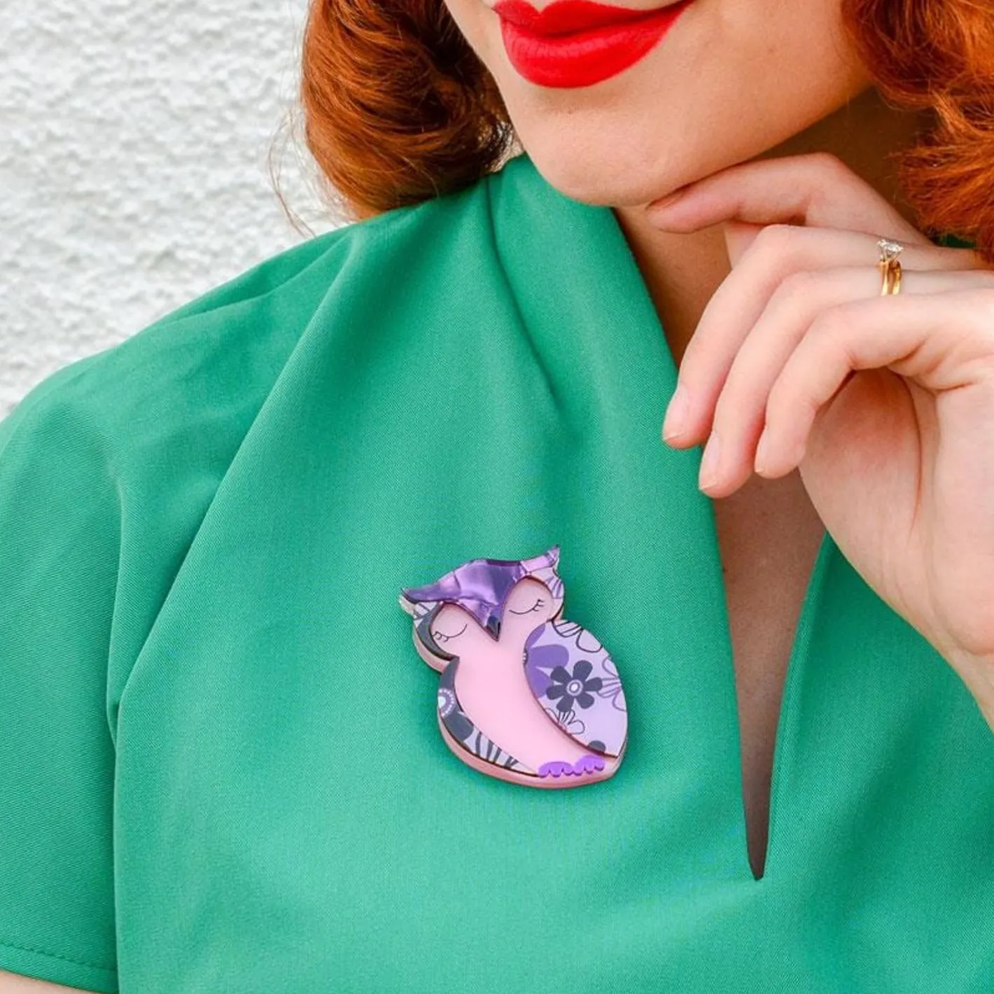 Erstwilder Olive Owl Brooch^ Brooches