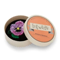 Erstwilder On Sleeping Eyelids Pansy Brooch^ Brooches