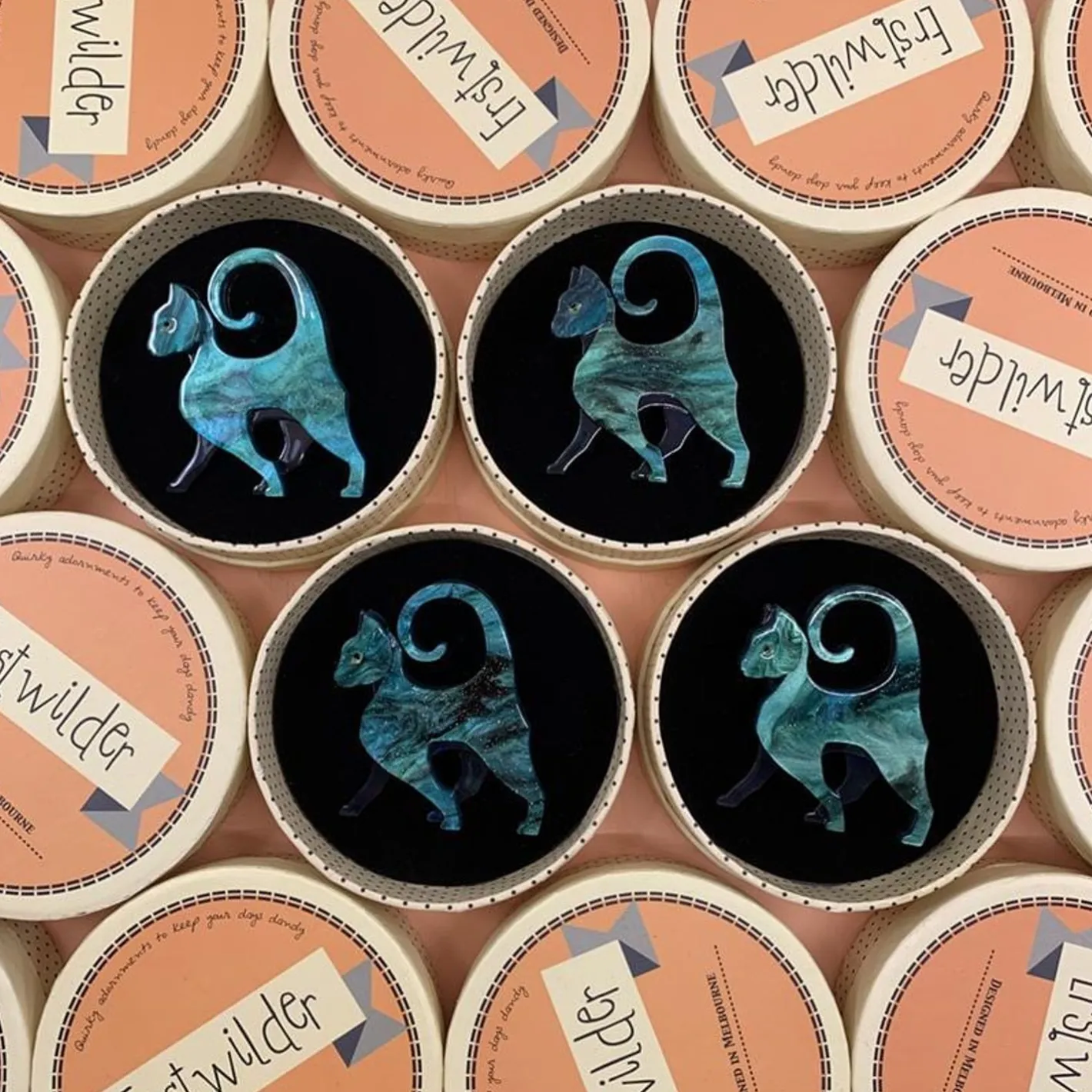 Erstwilder On The Prowl Cat Brooch^ Brooches